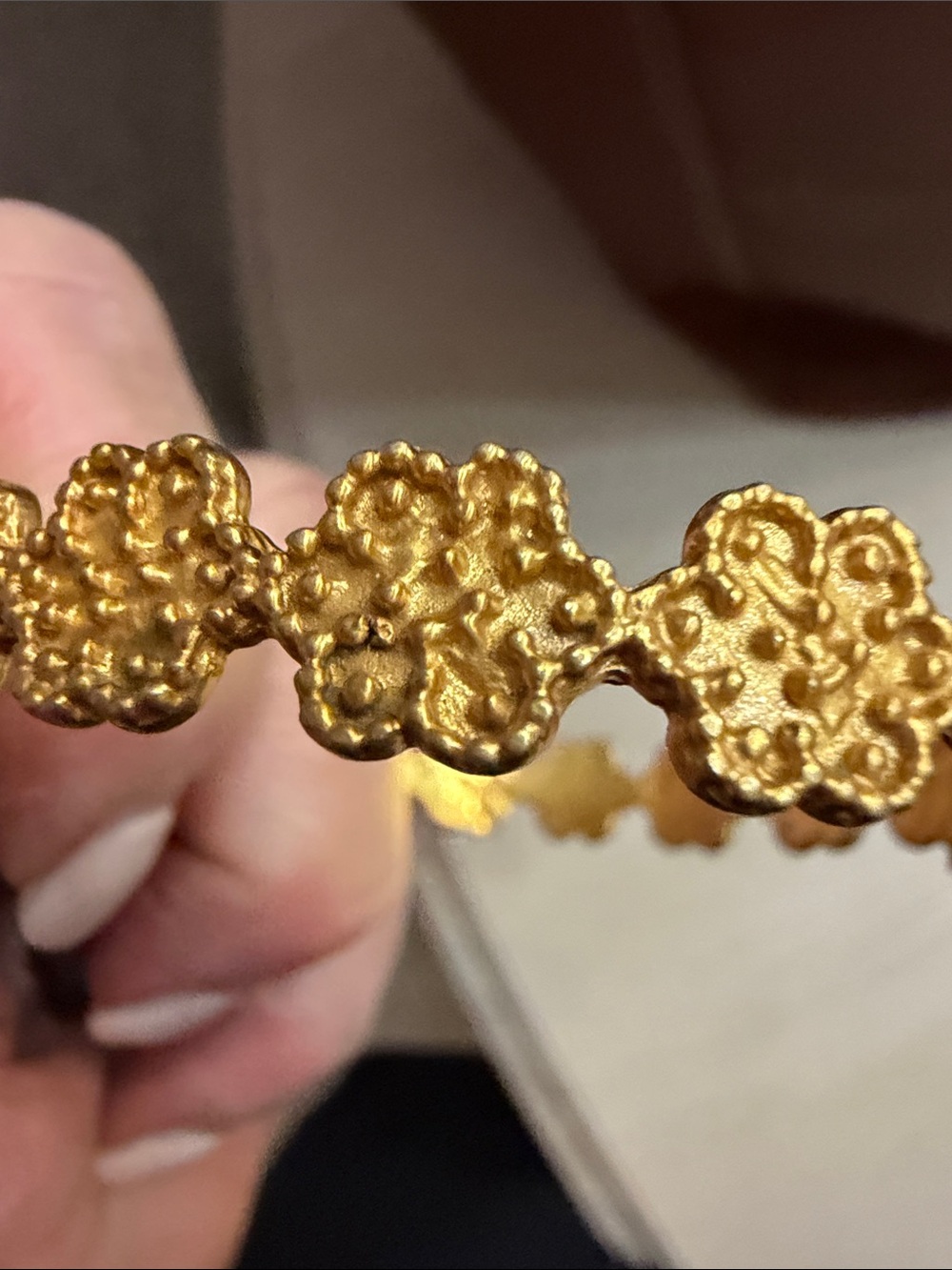Julie Vos Gold Floral Link Hair Accent